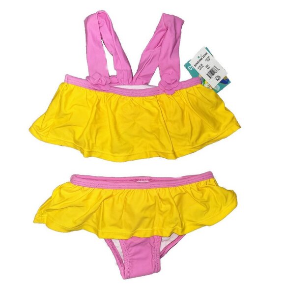 Girls Bathing Suit, Sunshine Zone Two-Piece Swimsuit - Picture 1 of 6